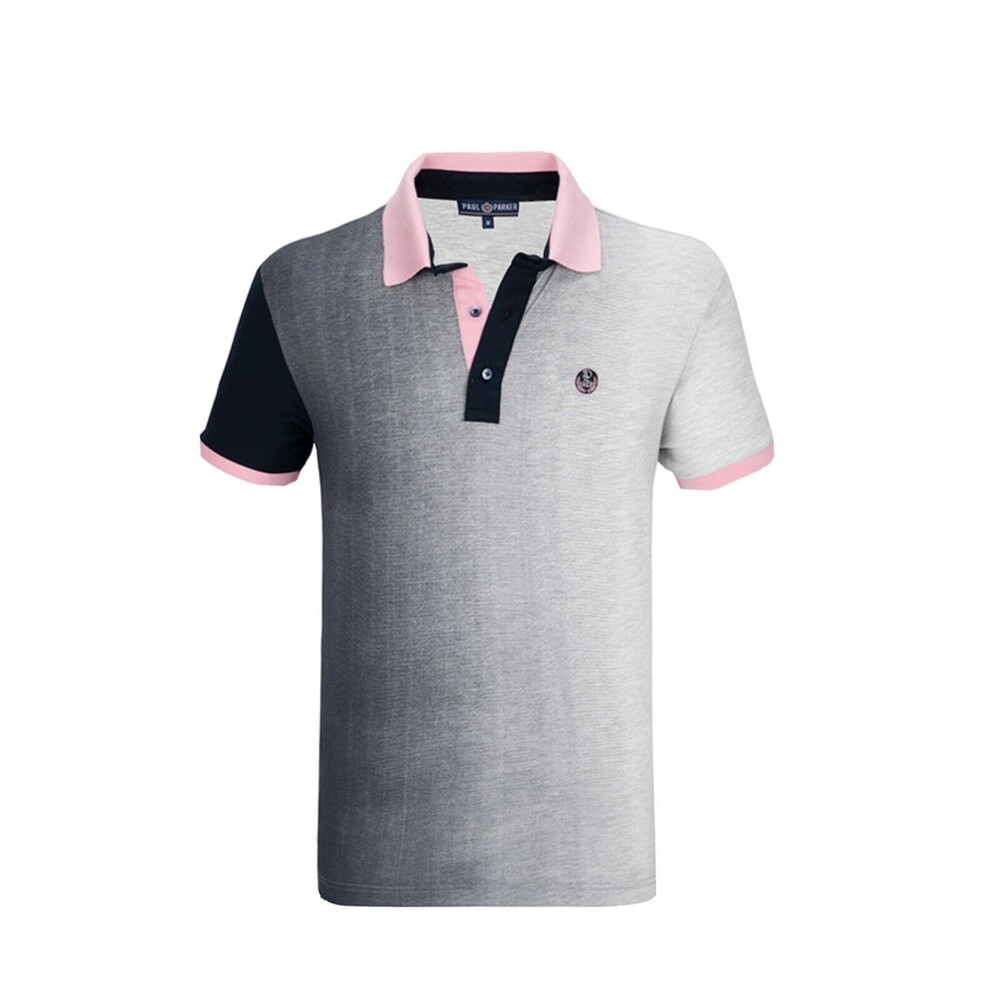 Paul Parker Mens Golf Polo Shirt Size L Cotton Short Sleeve Ombré Color EUC